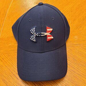 Under Armour Men's Cap M/L UA Classic Fit Blue with stars and stripes